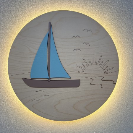 lampka nocna statek