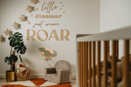 lampka nocna dinozaur dla chłopca – dekoracja ze sklejki