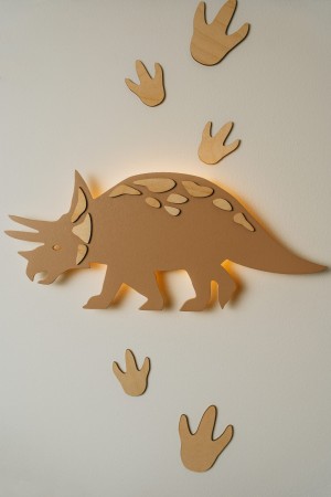 lampka Triceratops na ścianę do pokoju dziecka