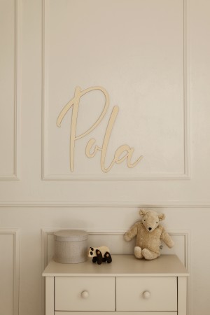 drewniane imię dekoracja