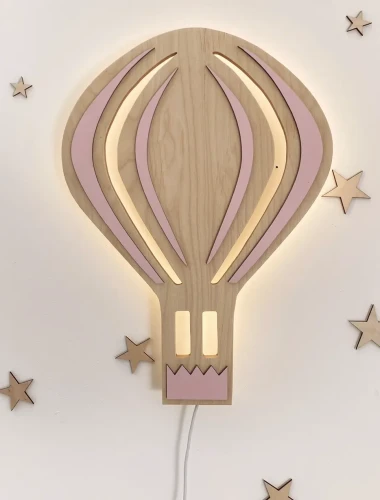 Przejdź do produktu Latający balon drewniana lampka nocna do pokoju dziecięcego