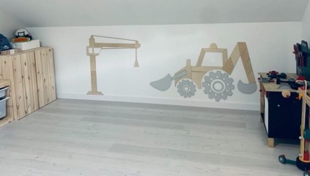 drewniana koparka puzzle
