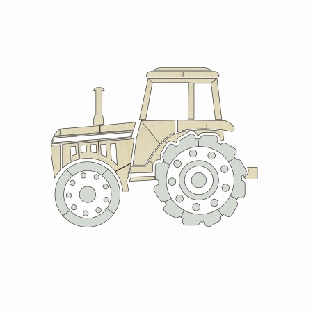 puzzle drewniane traktor