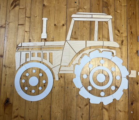 traktor na ścianę dekoracja