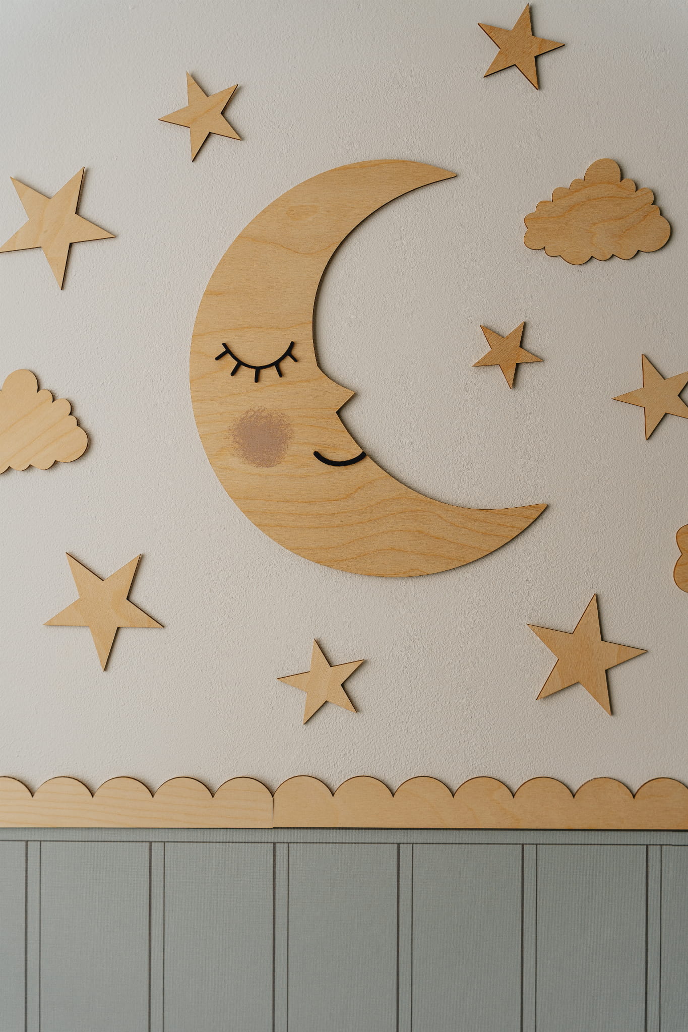 Dekoracja ścienna do pokoju dziecięcego zestaw Luna